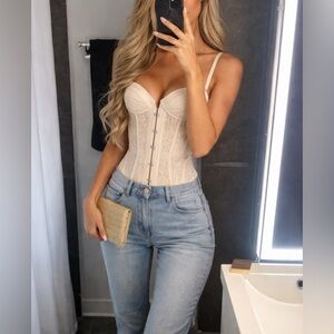 House Of Cb Lace Boned Corset